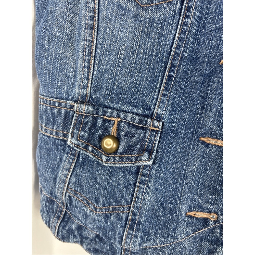 Carols Denims Vest‎ Sz Large Metal Buttons - Picture 3 of 16